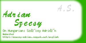 adrian szecsy business card